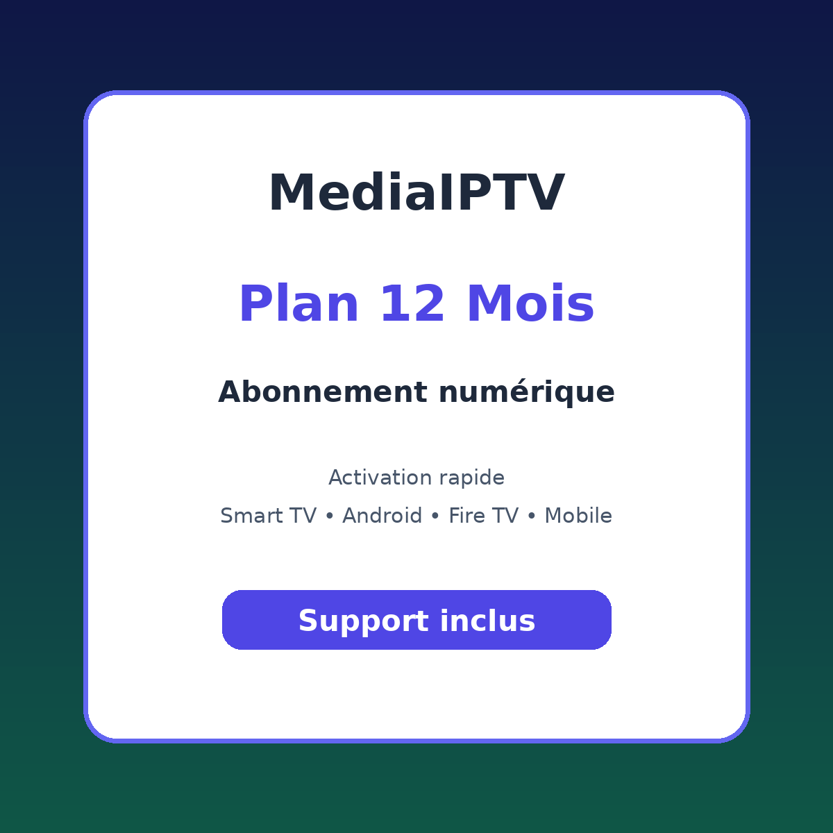 Abonnement IPTV Gold 12 Mois