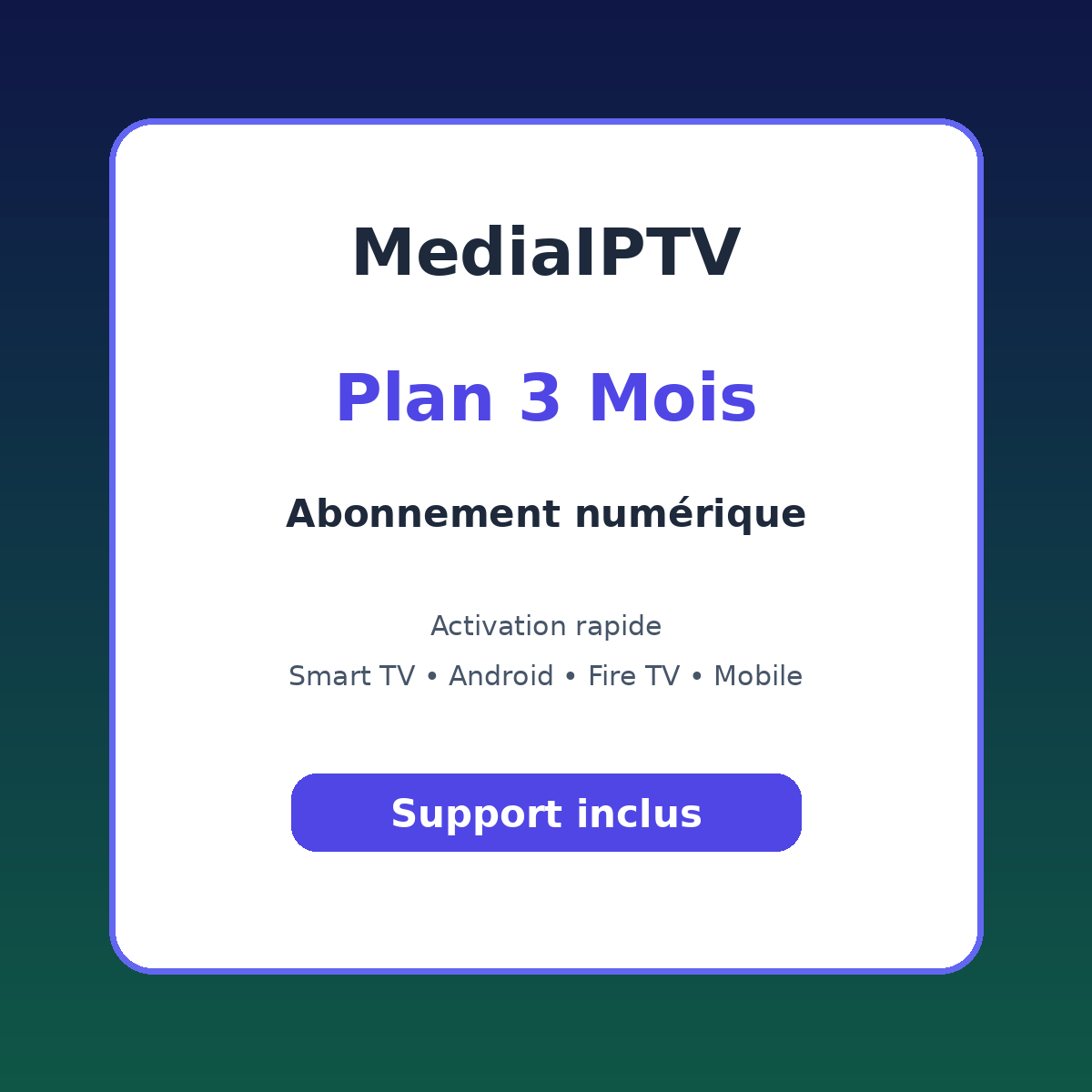 Abonnement IPTV Silver 3 Mois